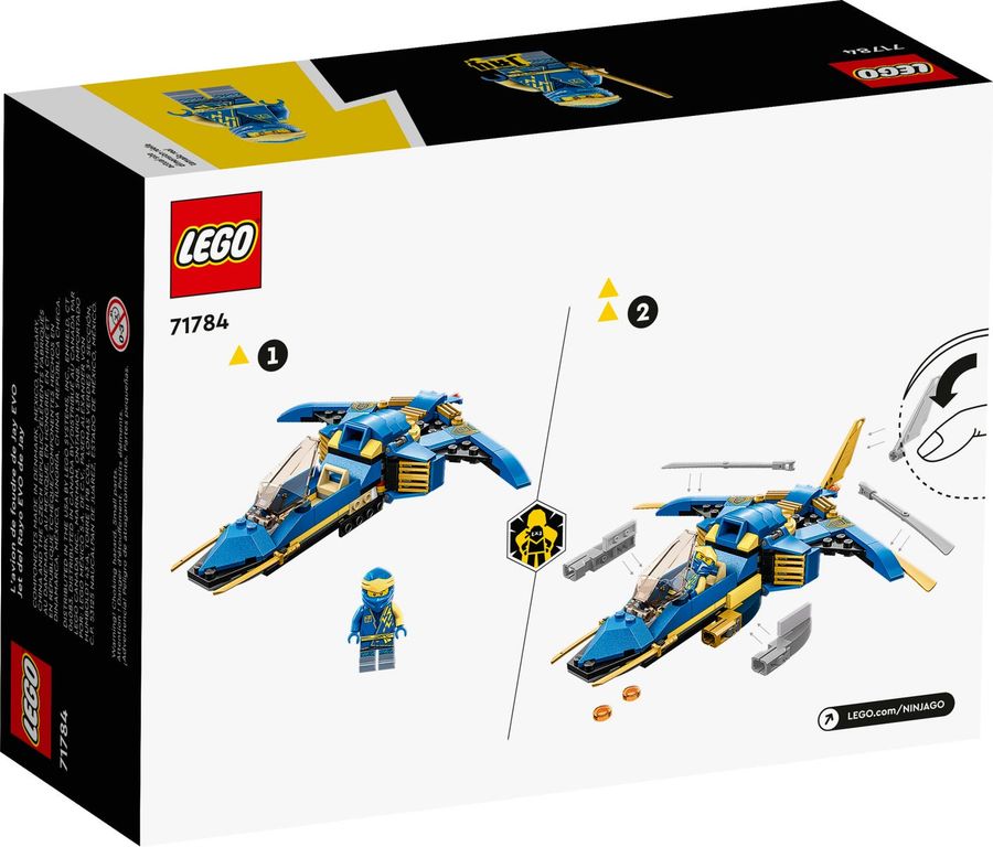 LEGO® Ninjago Jay’s Lightning Jet EVO parte posterior de la caja