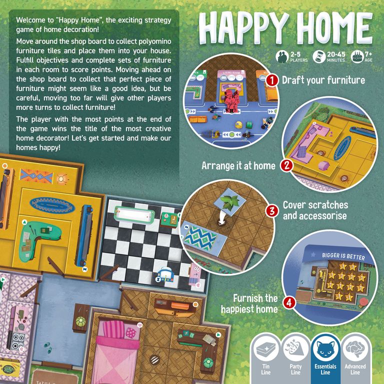 Happy Home parte posterior de la caja