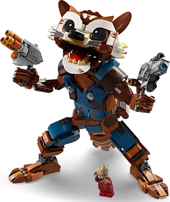 LEGO® Marvel Rocket e Baby Groot componenti