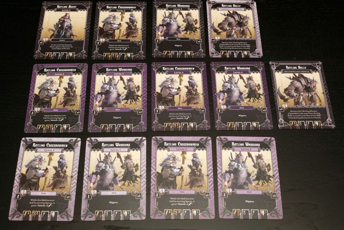 Massive Darkness: Enemy Box - Ratlings cards