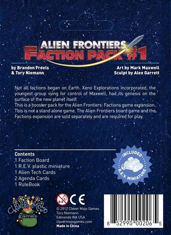 Alien Frontiers: Faction Pack #1 back of the box