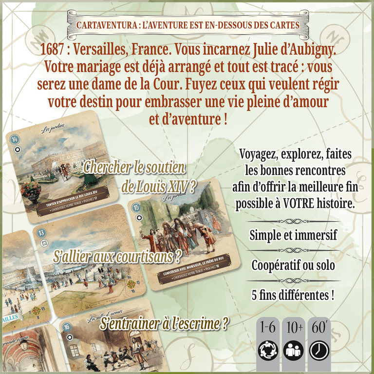 Cartaventura: Versailles dos de la boîte