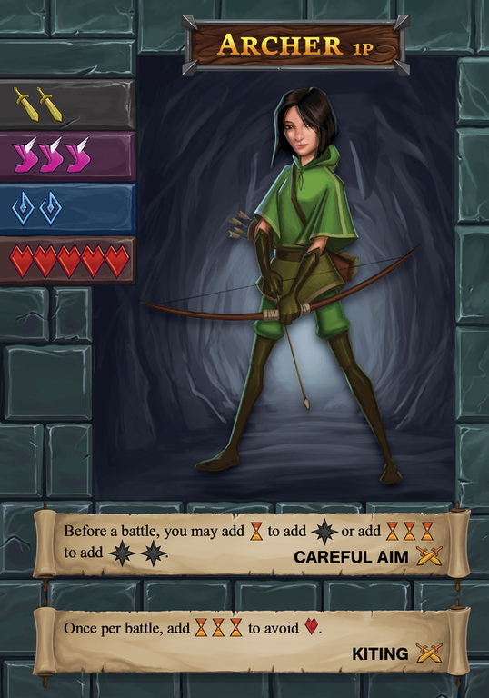 One Deck Dungeon archer card