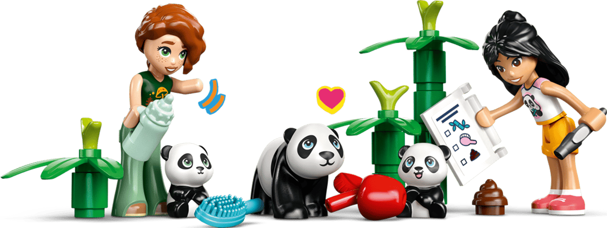 LEGO® Friends Panda Sanctuary Animal Care minifigures