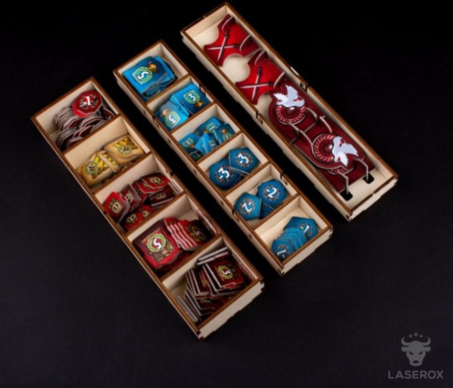 7 Wonders: Laserox Wooden Wonder Insert componenti