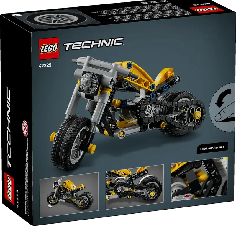 LEGO® Technic Gele motor achterkant van de doos