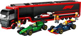 LEGO® City F1 truck met RB20 en AMR24 F1 auto's componenten