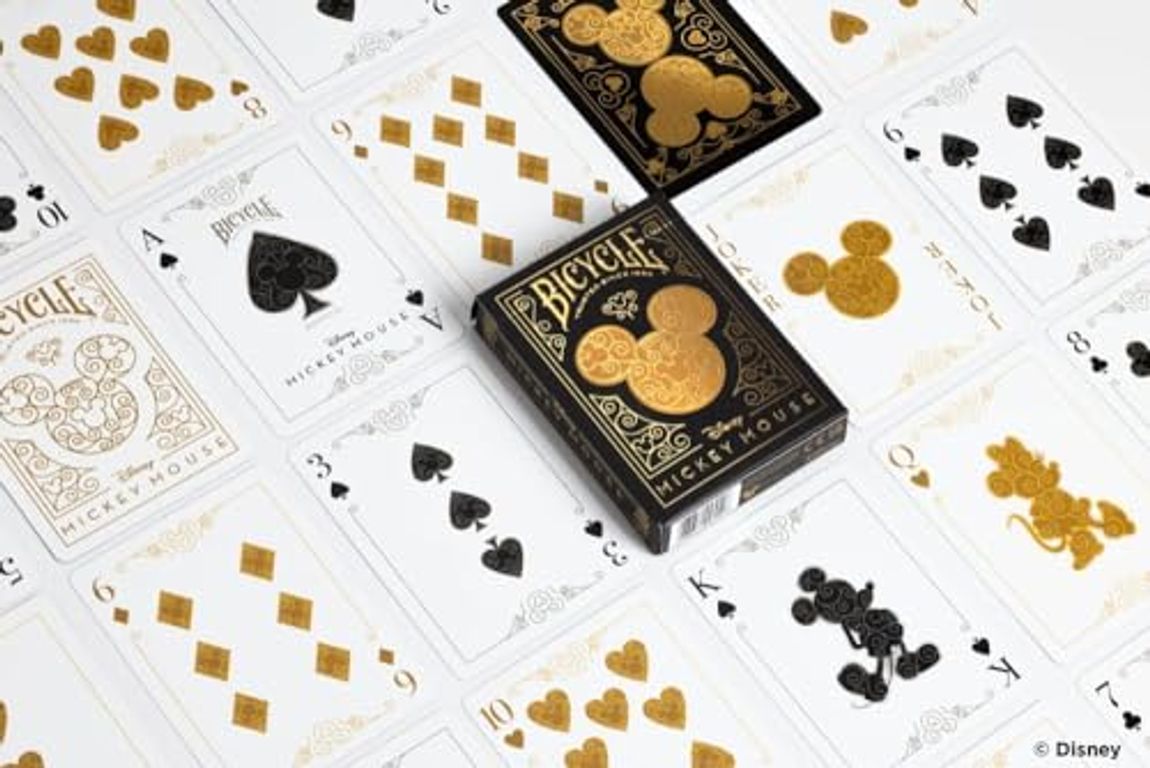 Black/Gold Mickey Disney Playing Cards cards