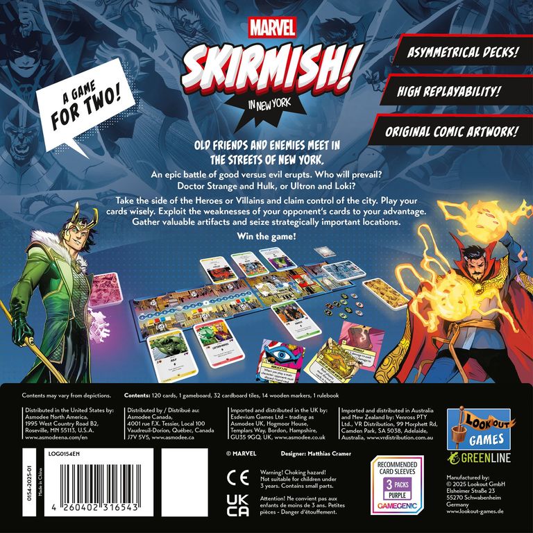 MARVEL: Skirmish! In New York back of the box