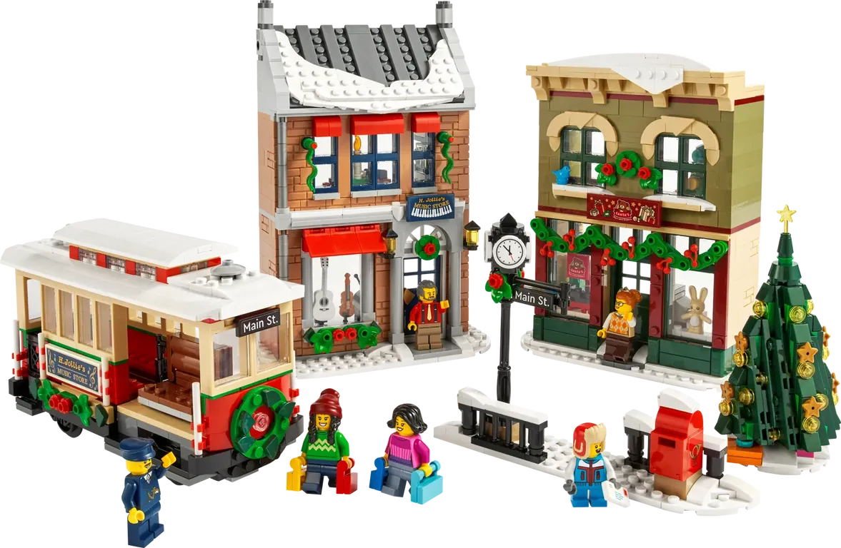 LEGO® Icons Calle Principal en Navidad partes