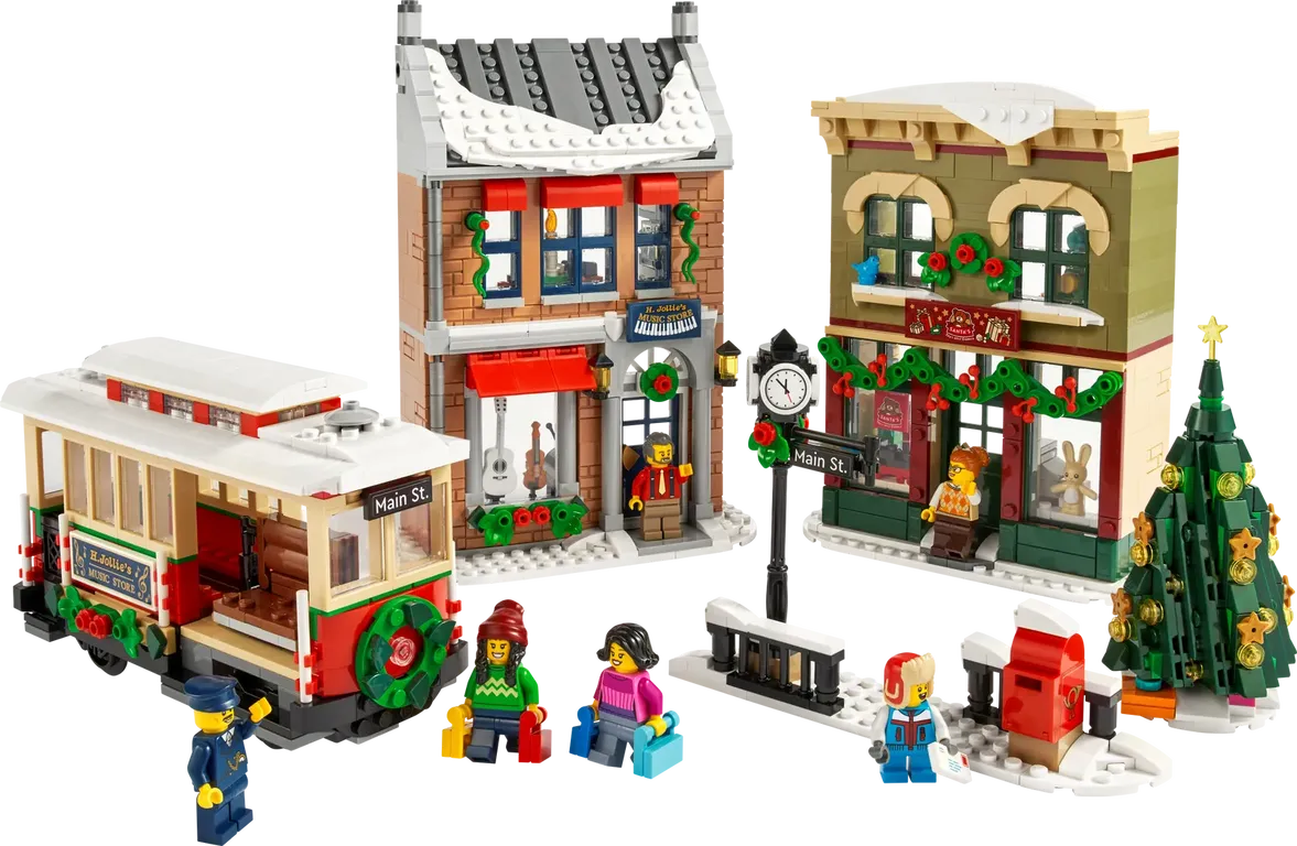 LEGO® Icons Natale nella strada principale componenti