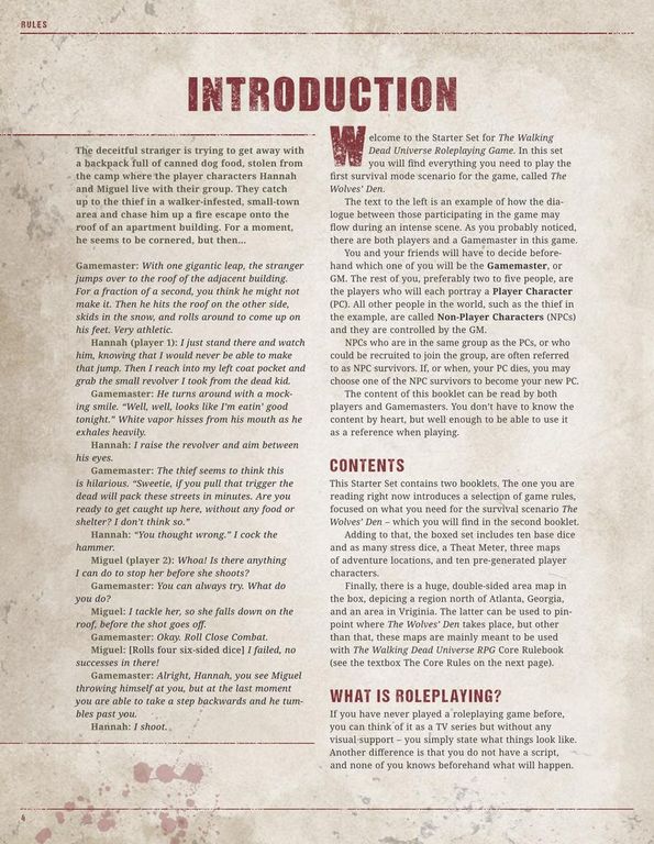 The Walking Dead Universe Roleplaying Starter Set manual