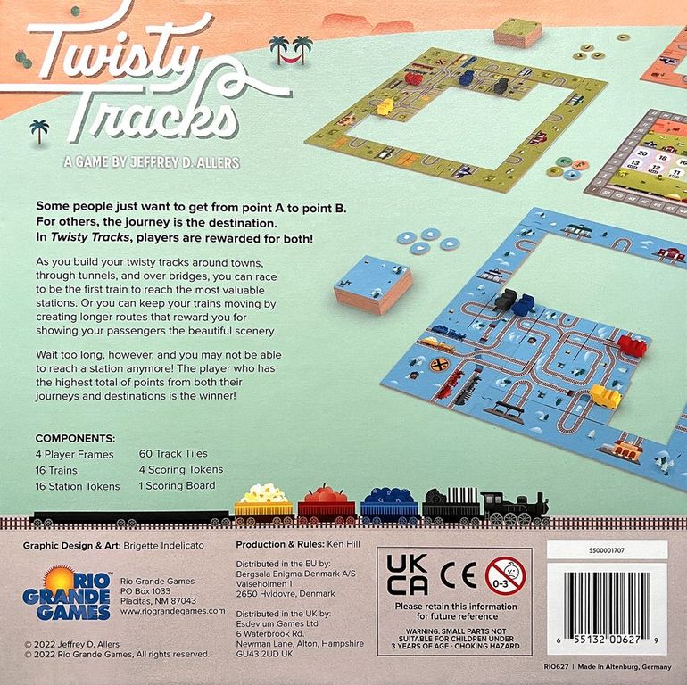 Twisty Tracks back of the box