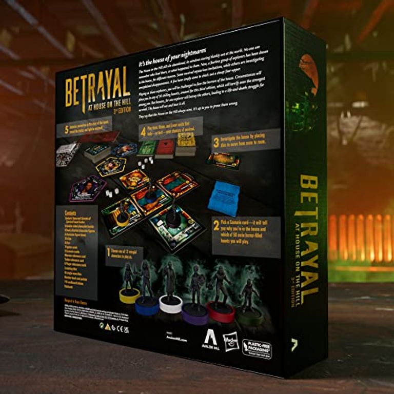 Betrayal at House on the Hill: 3rd Edition achterkant van de doos