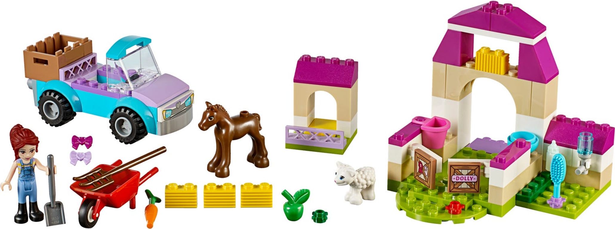 LEGO® Juniors Mia's Farm Suitcase components