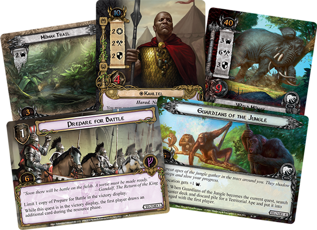 The Lord of the Rings: The Card Game - The Mûmakil kaarten