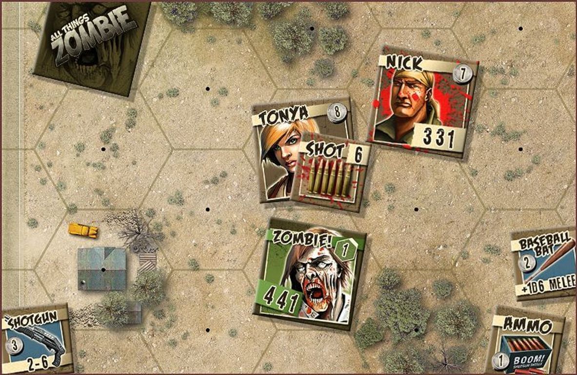 All Things Zombie: The Boardgame gameplay