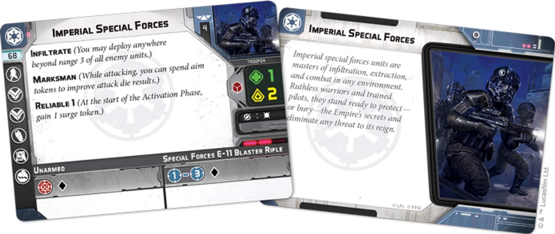 Star Wars: Legion – Inferno Squad Unit Expansion kaarten