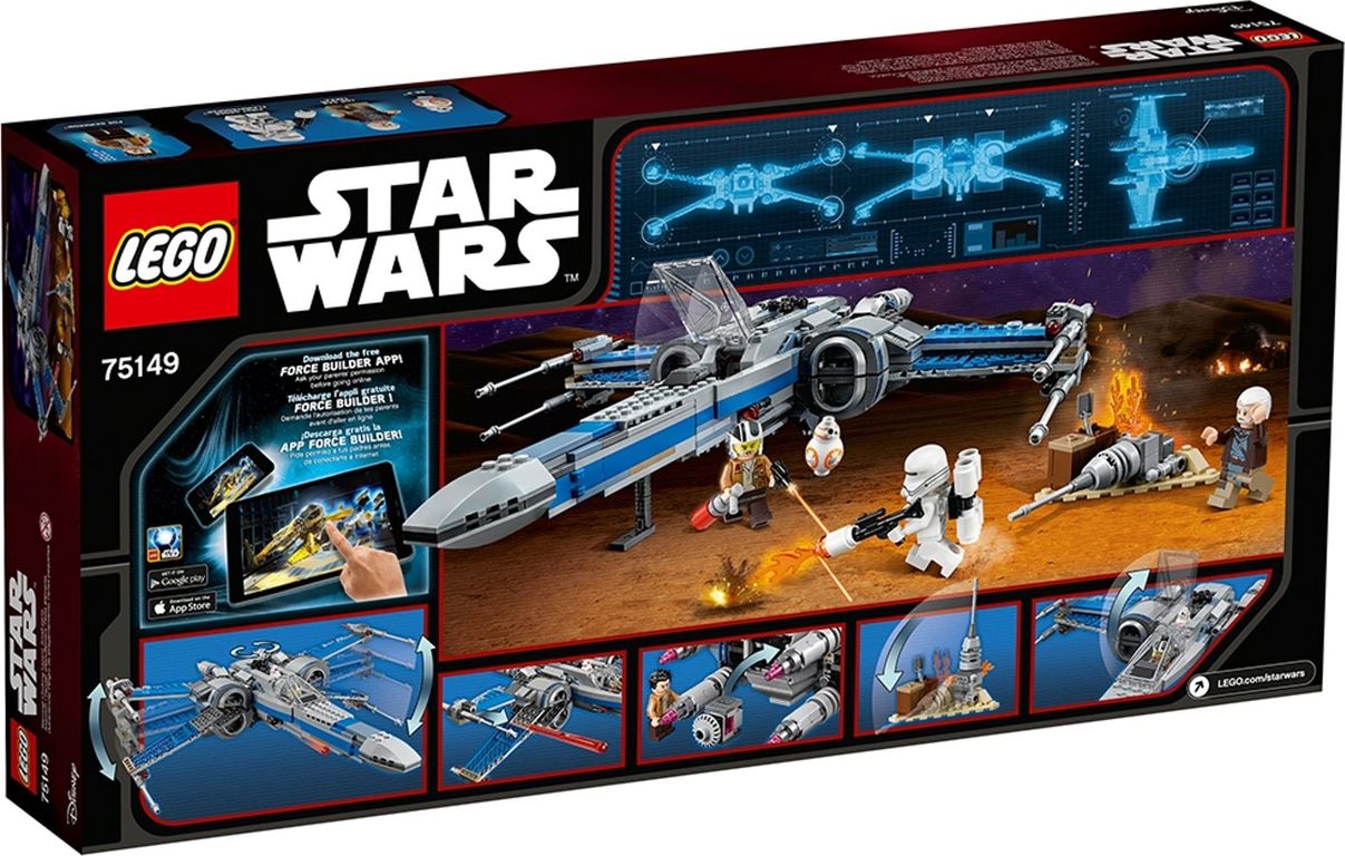 LEGO® Star Wars Resistance X-Wing Fighter achterkant van de doos