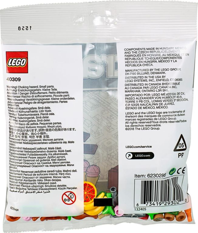 LEGO® Xtra Accesorios: Alimentos parte posterior de la caja