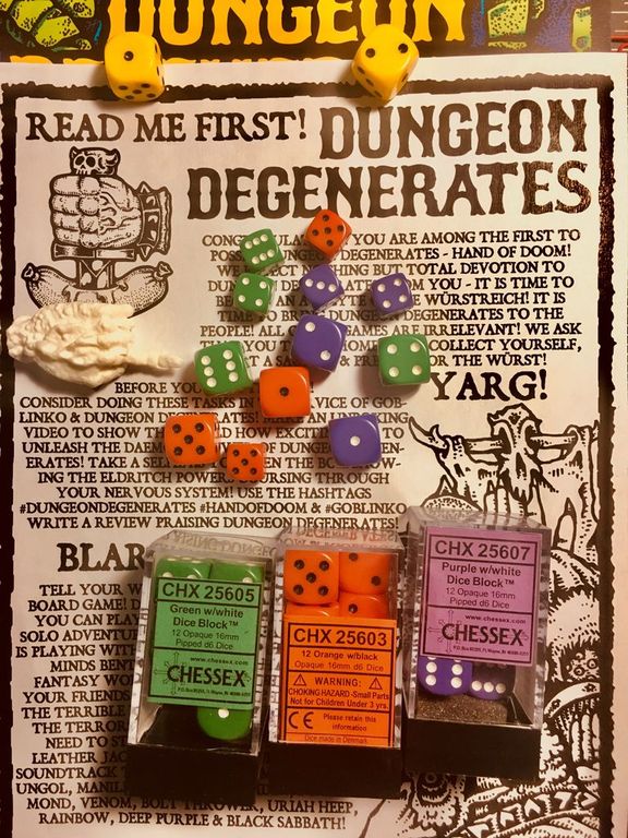 Dungeon Degenerates: Hand of Doom partes