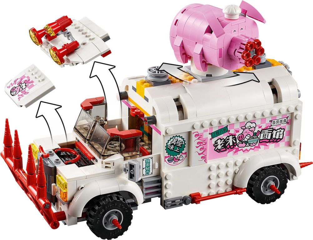 LEGO® Monkie Kid Food truck di Pigsy componenti