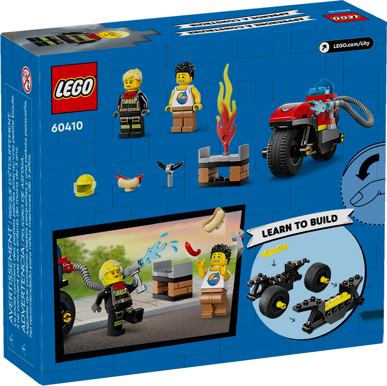 LEGO® City Fire Rescue Motorcycle back of the box