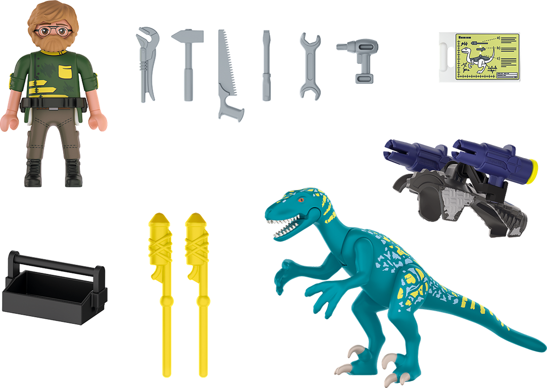 Playmobil® Dino Rise Deinonychus: Ready for Battle components
