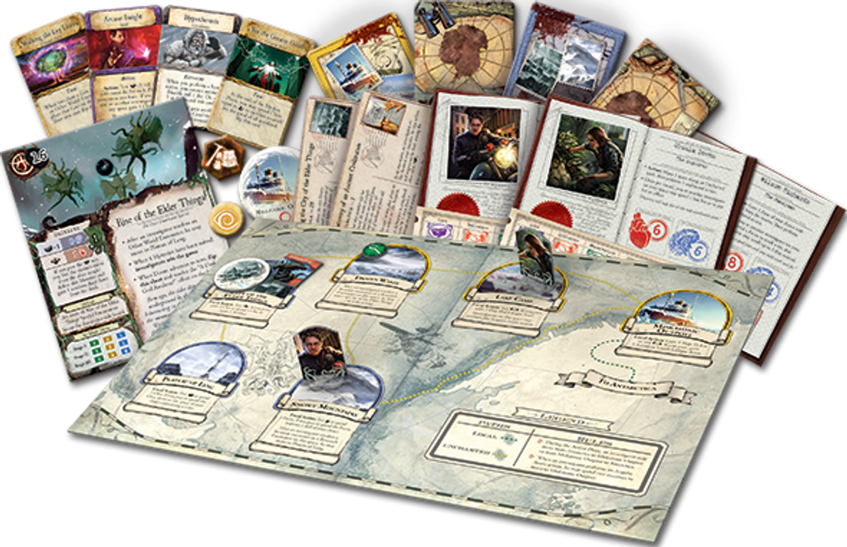 Eldritch Horror: Mountains of Madness components