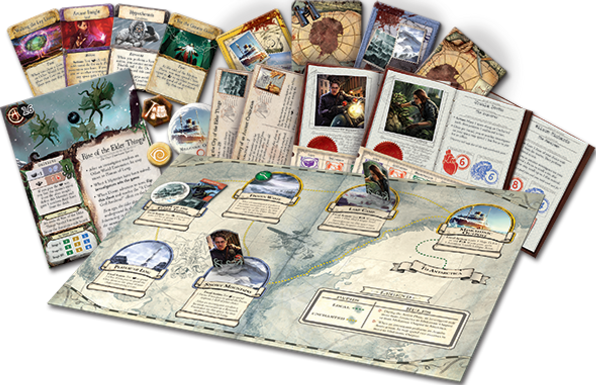 Eldritch Horror: le Montagne della Follia componenti