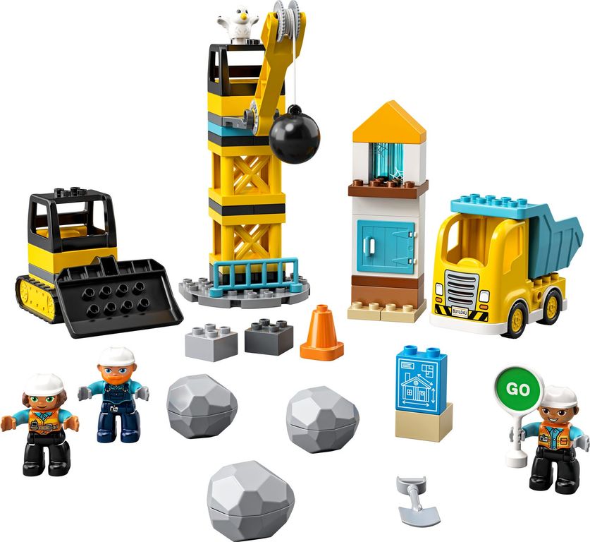 LEGO® DUPLO® Baustelle mit Abrissbirne komponenten