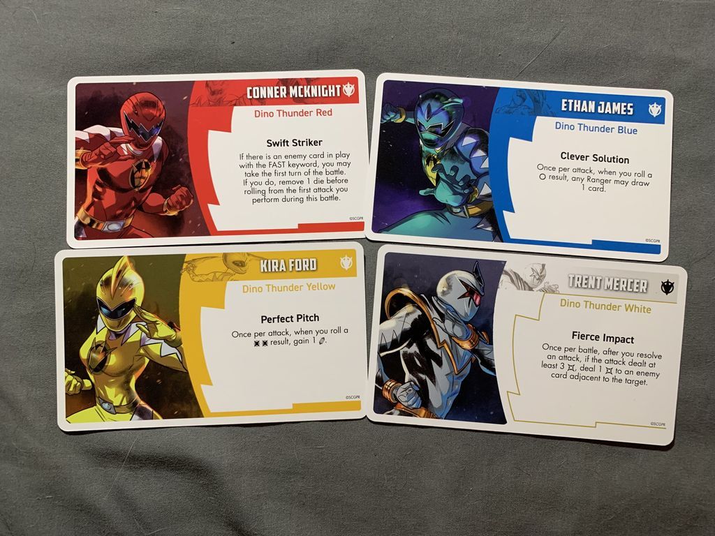 Power Rangers: Heroes of the Grid – Dino Thunder Pack kaarten