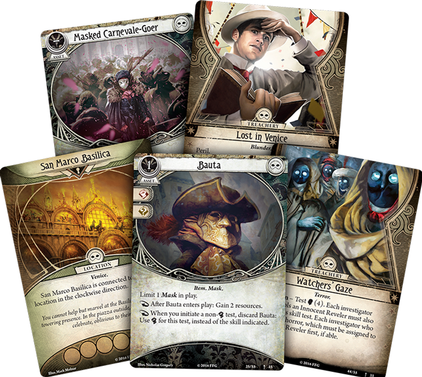 Arkham Horror: The Card Game - Carnevale of Horrors: Scenario Pack cards