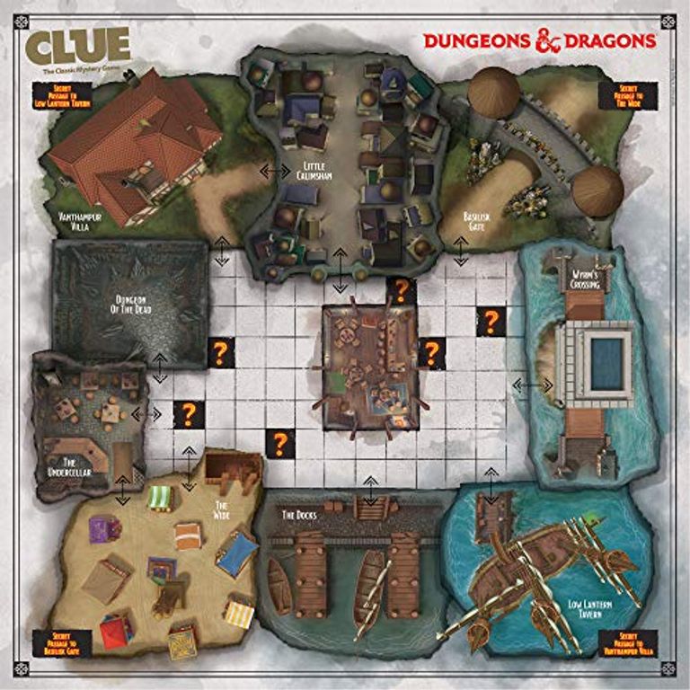 CLUE: Dungeons & Dragons plateau de jeu