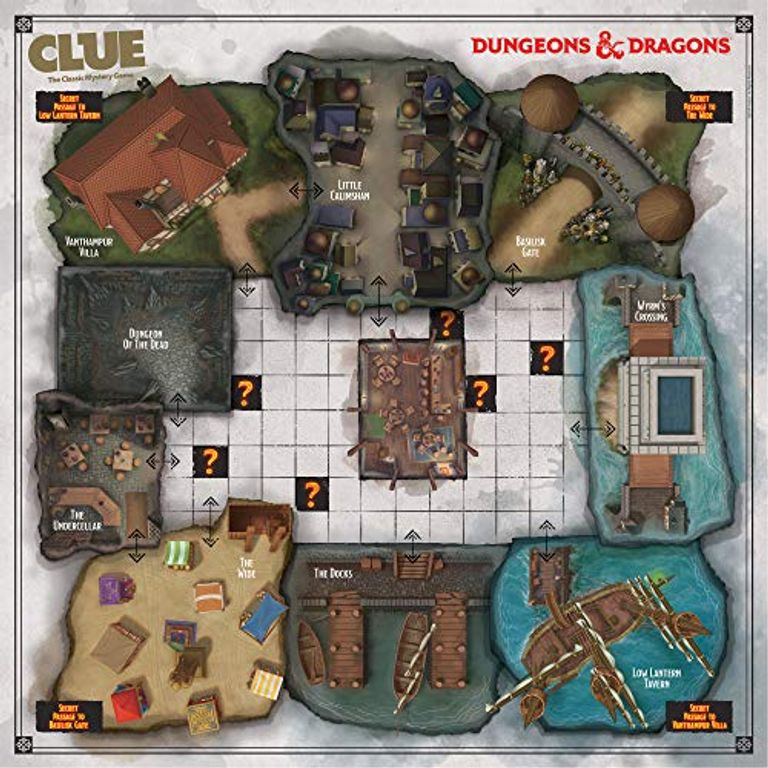 CLUE: Dungeons & Dragons game board