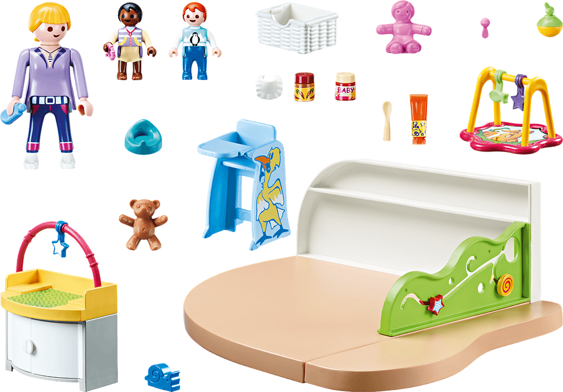 Playmobil® City Life Toddler Room components