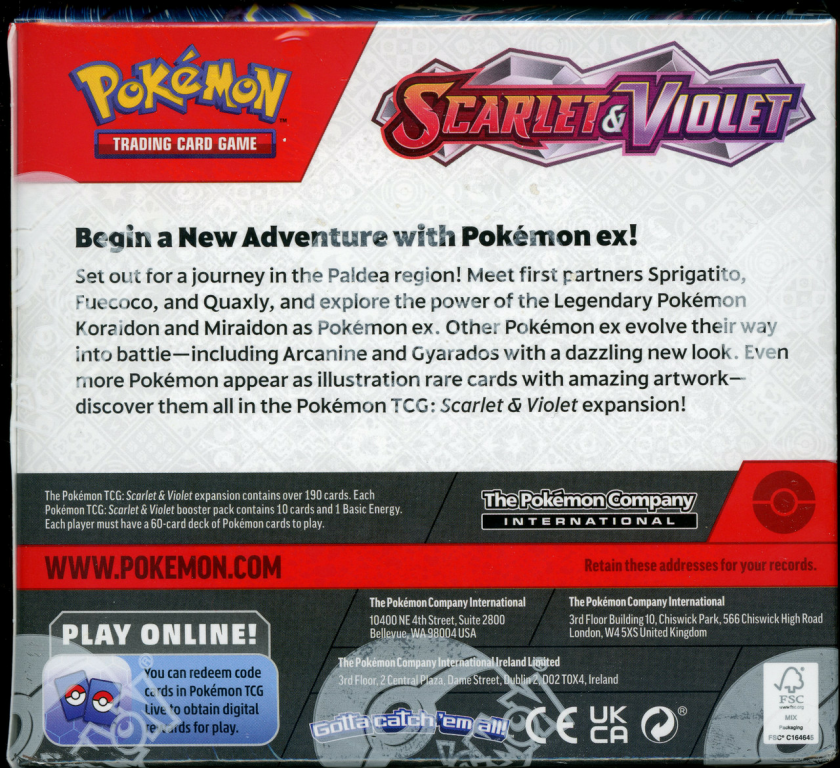 Pokemon TCG: Scarlet & Violet Booster Display Box (36 Packs) …  : Toys & Games