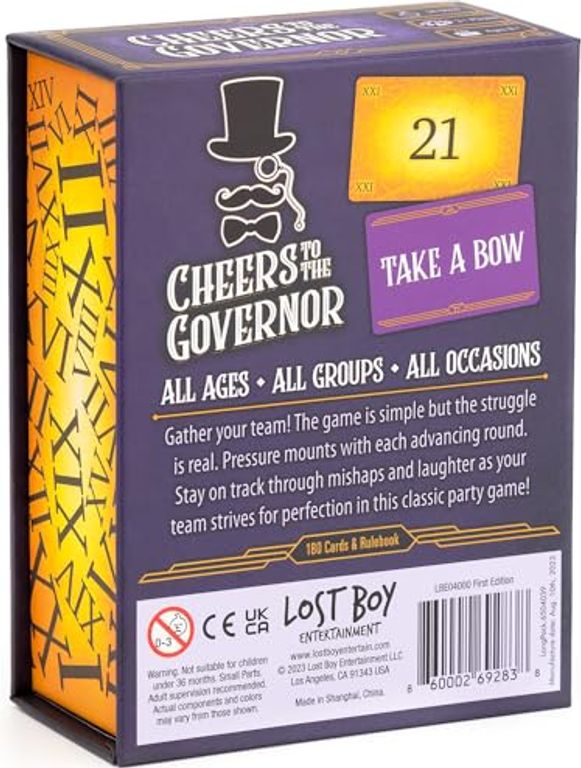 Cheers To The Governor rückseite der box