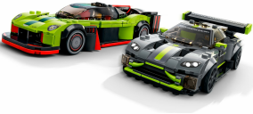 LEGO® Speed Champions Aston Martin Valkyrie AMR Pro and Aston Martin Vantage GT3 gameplay