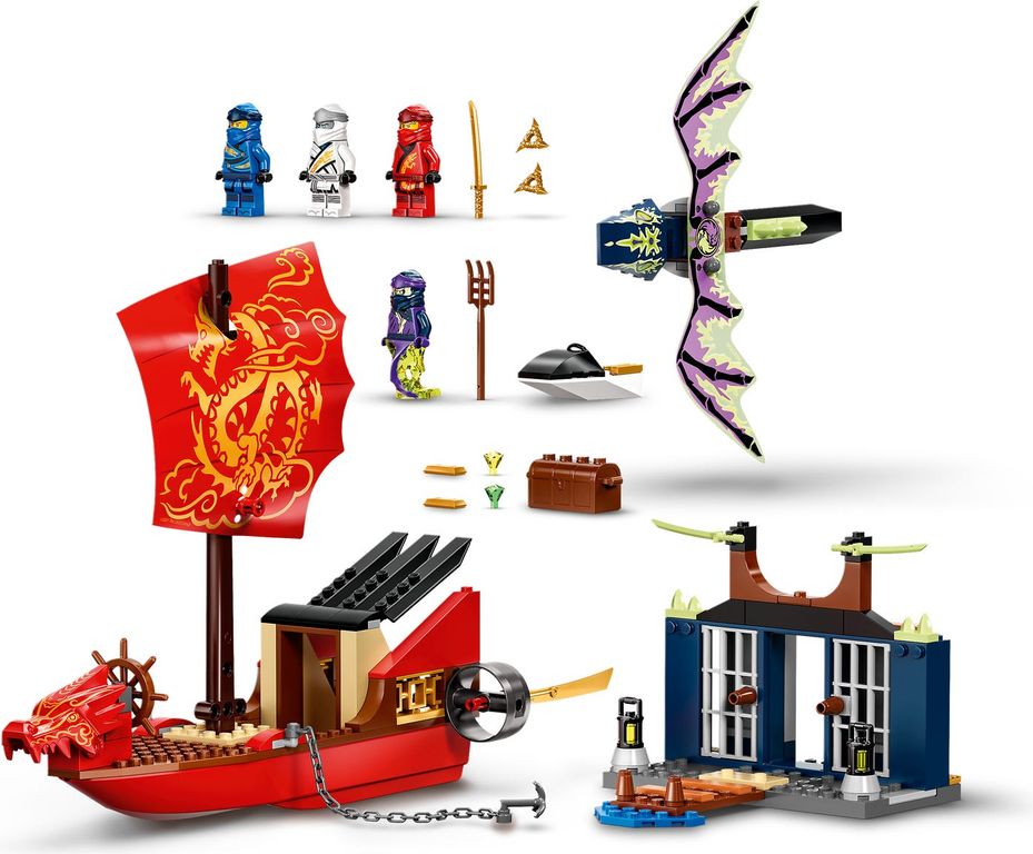 LEGO® Ninjago Final Flight of Destiny's Bounty components