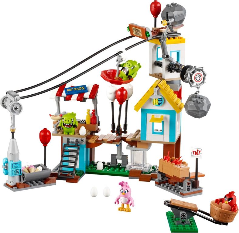 LEGO® Angry Birds Pig City sloopfeest componenten