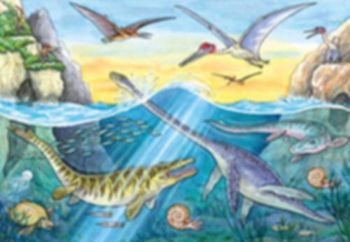 2 puzzels - Dinosaurussen en hun leefgebieden