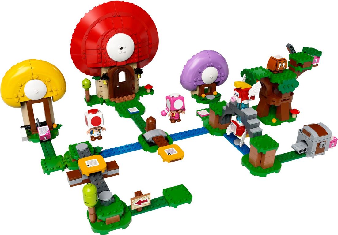 LEGO® Super Mario™ Toad’s Treasure Hunt Expansion Set components