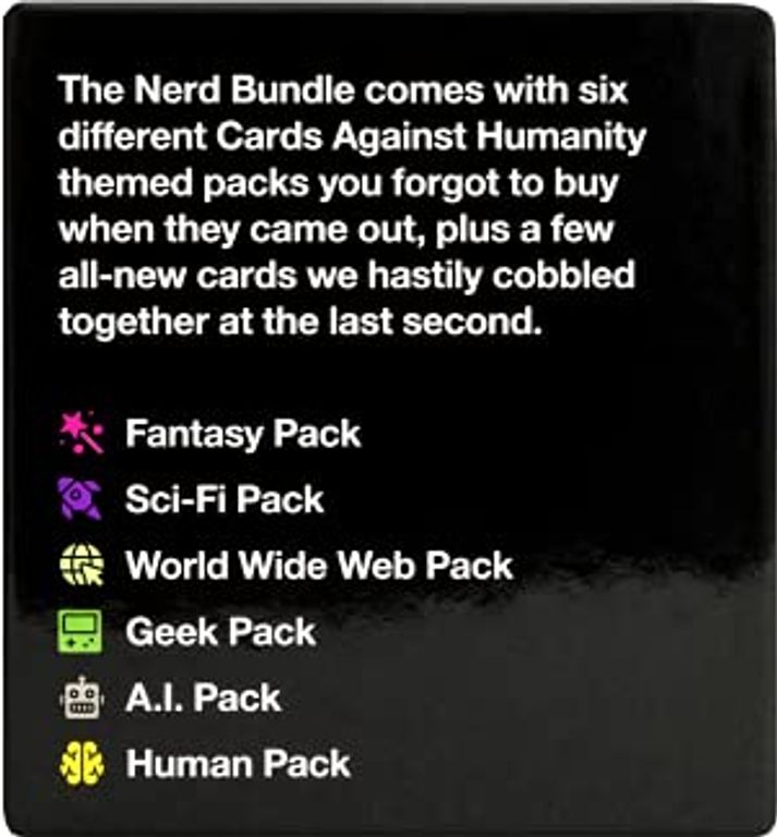 Cards Against Humanity: Nerd Bundle manual