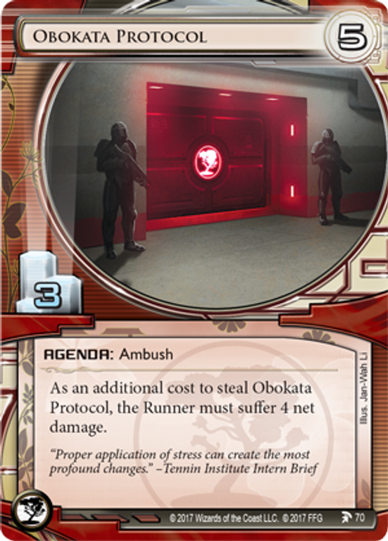 Android: Netrunner - Blood and Water "Obokaata Protocol" card
