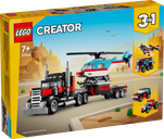 Flatbed Truck with Helicopter
