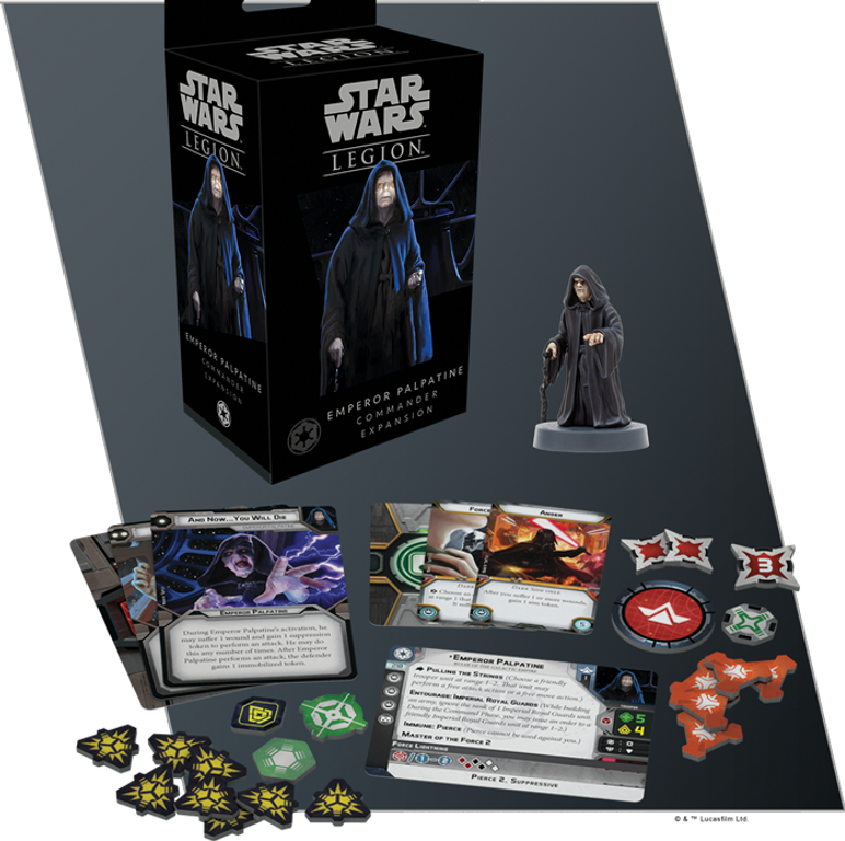 Star Wars: Legion – Emperor Palpatine Commander Expansion componenti