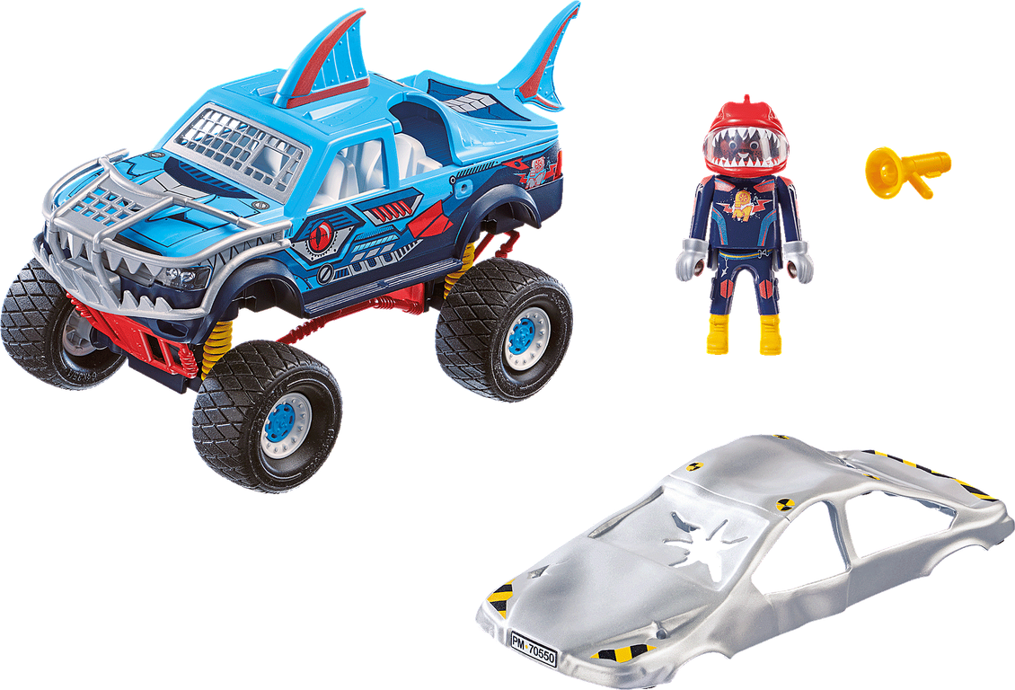 Playmobil® Stunt Show Stunt Show Shark Monster Truck components