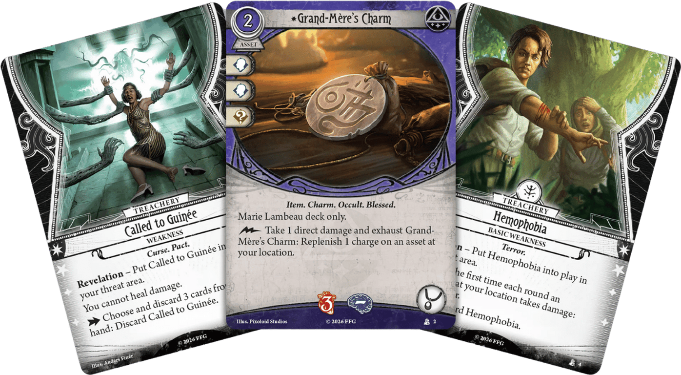 Arkham Horror: The Card Game – Marie Lambeau Investigator Deck cards