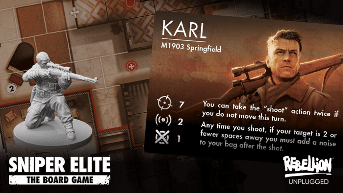 Sniper Elite: The Board Game componenti